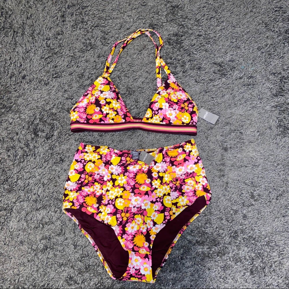 High waisted bathing suit nwt